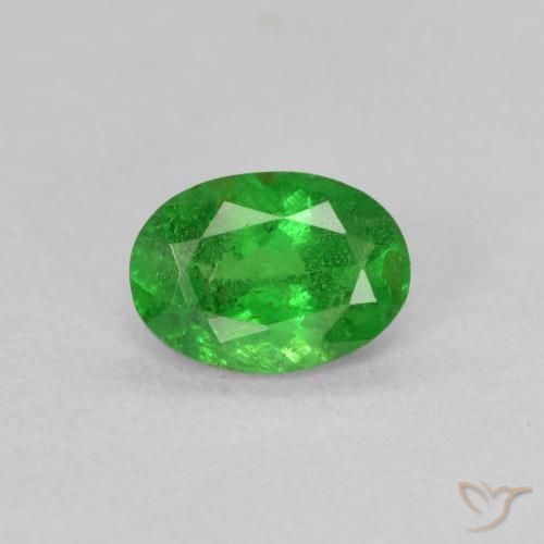 0.92ct Naturale Verde medio Granato Tsavorite, Ovale, SI