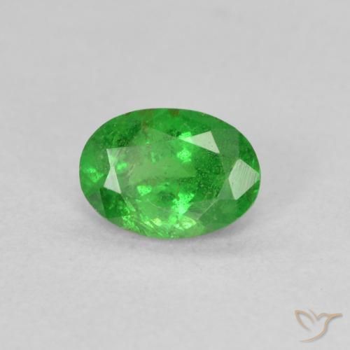 Granato Tsavorite Verde medio naturale da 0.92 ct, Ovale, SI