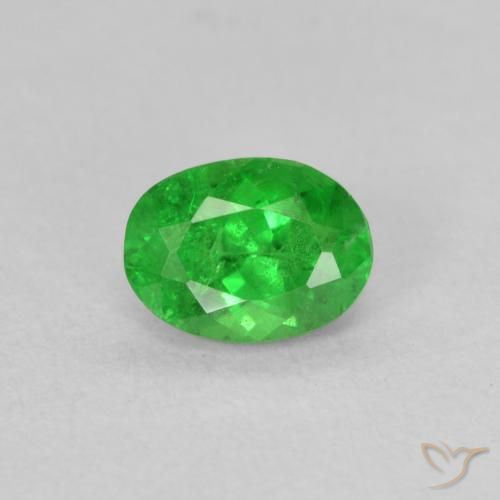 0.98ct Naturale Verde elettrico Granato Tsavorite, Ovale, SI