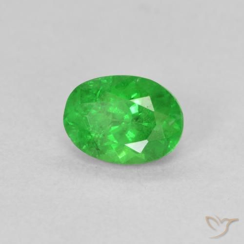 Granato Tsavorite Verde elettrico naturale da 0.98 ct, Ovale, SI