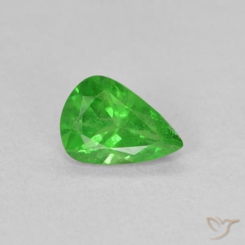 0.69ct Naturale Verde elettrico Granato Tsavorite, Forma a pera, VS-SI