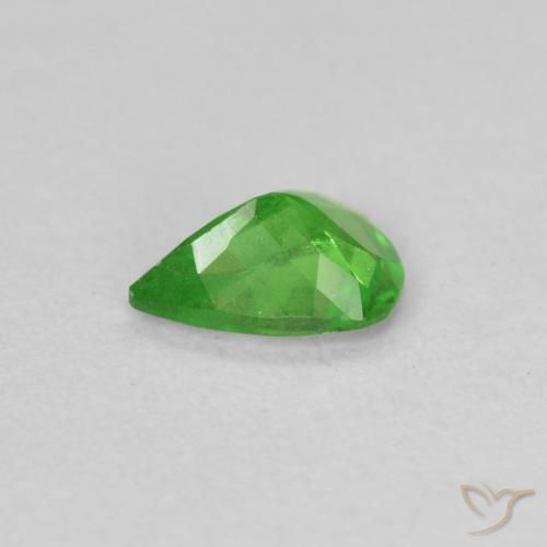 Granato Tsavorite Verde elettrico naturale da 0.69 ct, Forma a pera, VS-SI