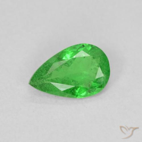 0.78ct Naturale Verde medio Granato Tsavorite, Forma a pera, VS-SI