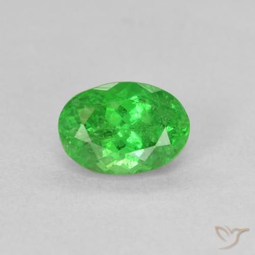 1.15ct Naturale Verde medio Granato Tsavorite, Ovale, VS-SI