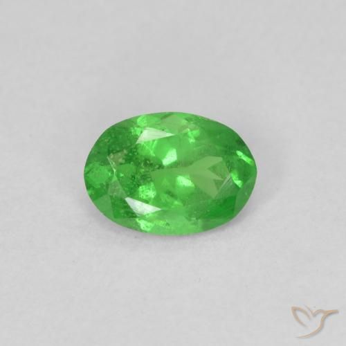 0.71ct Naturale Verde medio Granato Tsavorite, Ovale, VS-SI