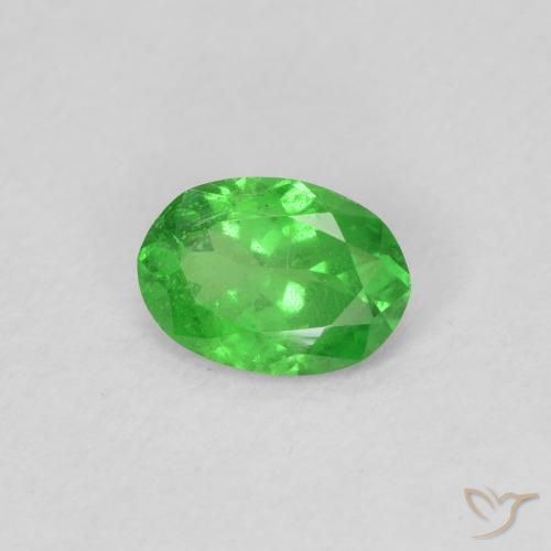 Granato Tsavorite Verde medio naturale da 0.71 ct, Ovale, VS-SI