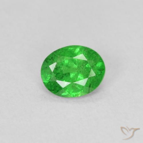 0.74ct Naturale Verde medio Granato Tsavorite, Ovale, VS-SI