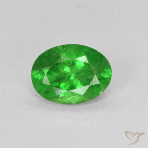 1.10ct Naturale Verde elettrico Granato Tsavorite, Ovale, VS-SI