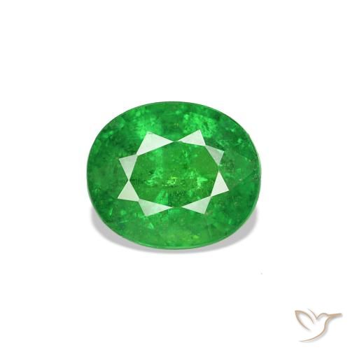 Granato Tsavorite Verde brillante naturale da 0.79 ct, Ovale, SI