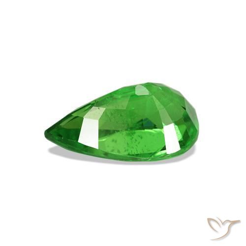 Granato Tsavorite Verde brillante naturale da 1.10 ct, Forma a pera, VS