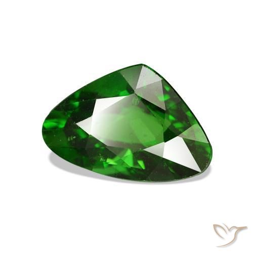 Granato Tsavorite Verde scuro naturale da 2.04 ct, Forma a pera, VS