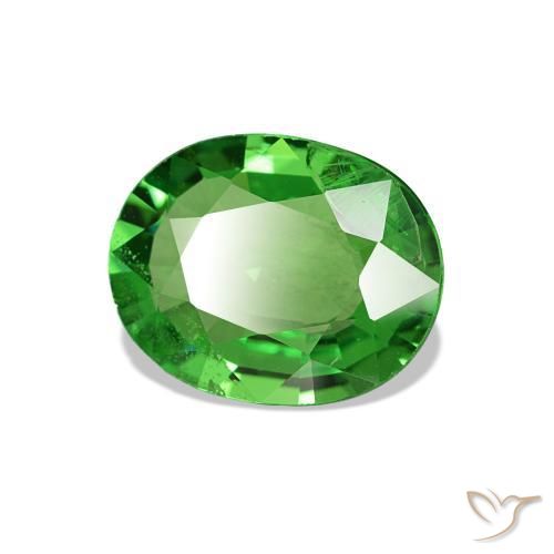 Granato Tsavorite Verde medio naturale da 1.62 ct, Taglio ovale, VS