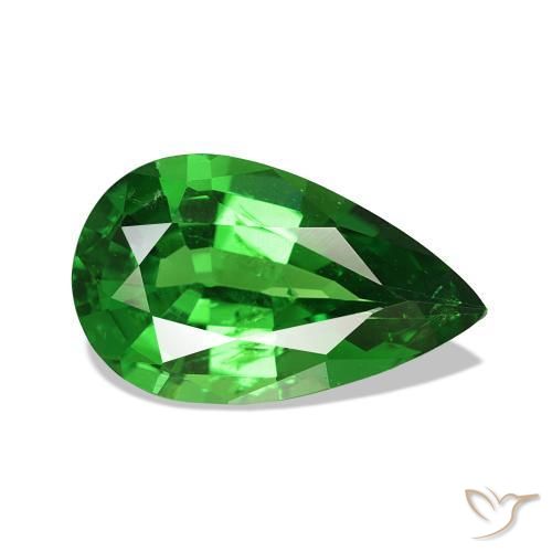 Granato Tsavorite Verde brillante naturale da 1.83 ct, Forma a pera, VS