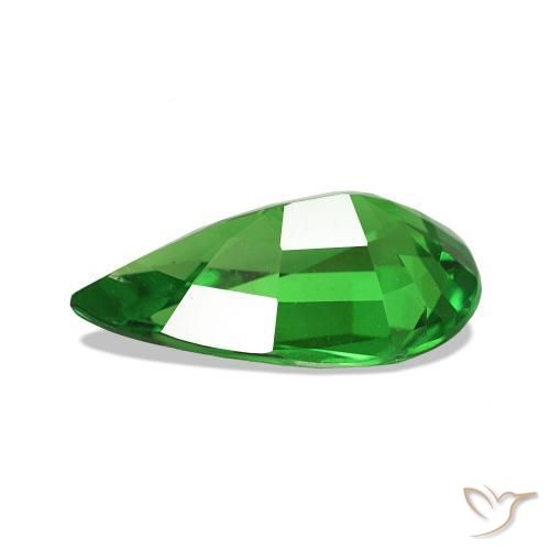 Granato Tsavorite Verde brillante naturale da 1.83 ct, Forma a pera, VS