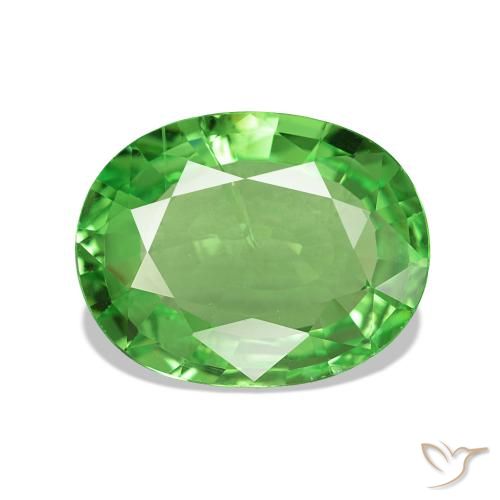 3.35ct Verde brillante Granato Tsavorite, Ovale, VS-SI
