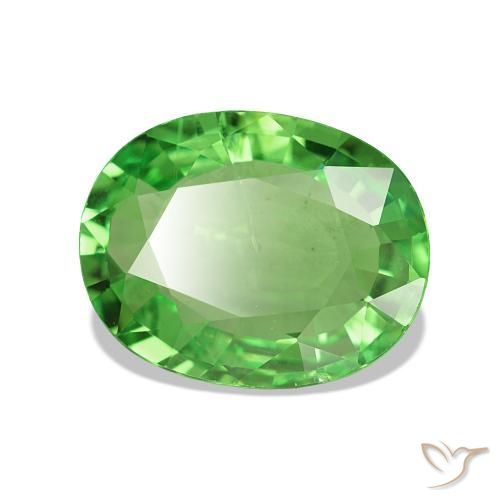 Granato Tsavorite Verde brillante naturale da 3.35 ct, Taglio ovale, VS-SI