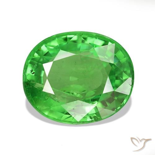 3.72ct Verde elettrico Granato Tsavorite, Ovale, VS-SI
