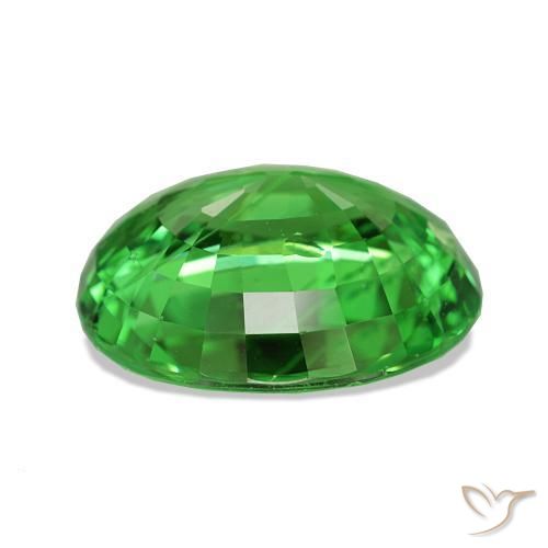 Granato Tsavorite Verde elettrico naturale da 3.72 ct, Taglio ovale, VS-SI
