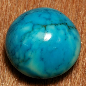 Turchese naturale blu da 8,98 ct, taglio ovale, opaco