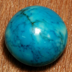 Turchese naturale blu da 8,98 ct, taglio ovale, opaco