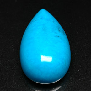 Turchese Blu naturale da 9.10 ct, Forma a pera, Opaco