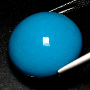 Turchese Blu naturale da 21.96 ct, Taglio rotondo, Opaco