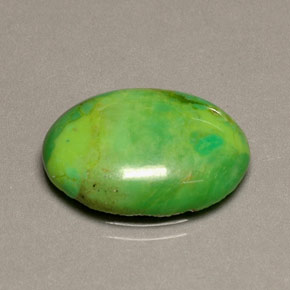 Turchese naturale verde da 5,72 ct, taglio ovale, opaco
