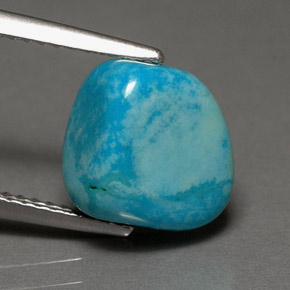 Turchese naturale blu da 3,83 ct, forma fantasia, opaco