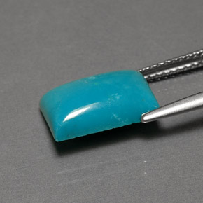 Turchese Blu naturale da 3.12 ct, Taglio a baguette, Opaco
