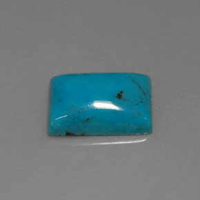 Turchese naturale blu da 3,22 ct, baguette, opaco