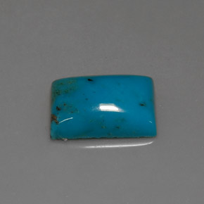 Turchese naturale blu da 3,38 ct, baguette, opaco