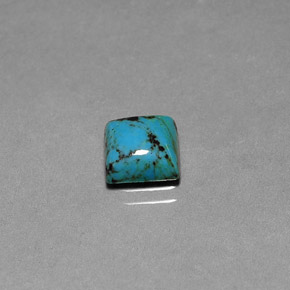 Turchese naturale blu da 1,86 ct, quadrato, opaco