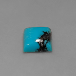 Turchese naturale blu da 1,80 ct, quadrato, opaco