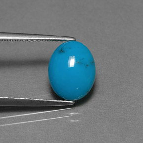 Turchese Blu naturale da 2.28 ct, Taglio ovale, Opaco