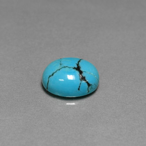 Turchese Blu naturale da 1.87 ct, Taglio ovale, Opaco