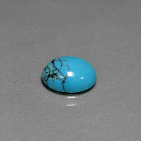 Turchese Blu naturale da 1.78 ct, Taglio ovale, Opaco