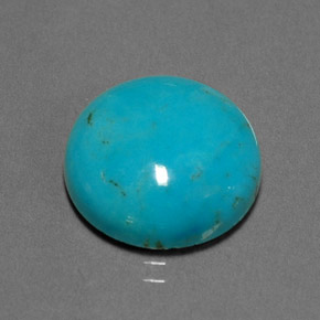 Turchese naturale verde da 7,02 ct, taglio rotondo, opaco
