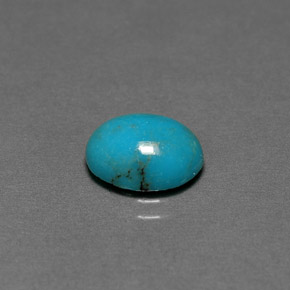 Turchese naturale verde da 2,08 ct, taglio ovale, opaco