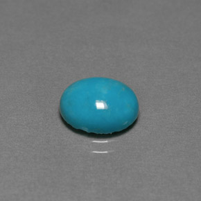 Turchese naturale verde da 2,20 ct, taglio ovale, opaco