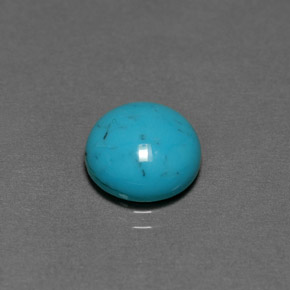 Turchese naturale verde da 2,33 ct, taglio rotondo, opaco