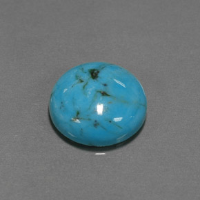 Turchese Blu naturale da 6.36 ct, Taglio rotondo, Opaco