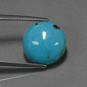 Turchese Blu naturale da 6.53 ct, Taglio rotondo, Opaco