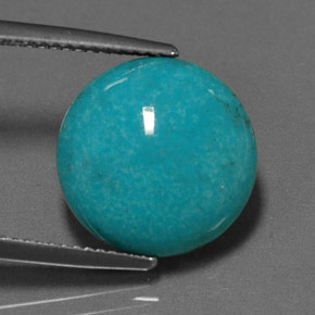 Turchese Blu naturale da 6.26 ct, Taglio rotondo, Opaco
