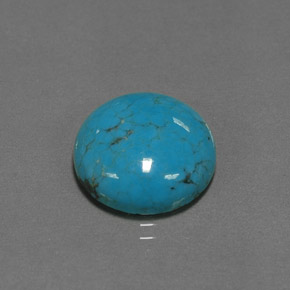 Turchese Blu naturale da 6.56 ct, Taglio rotondo, Opaco