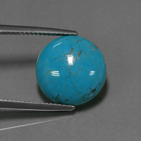 Turchese Blu naturale da 6.56 ct, Taglio rotondo, Opaco