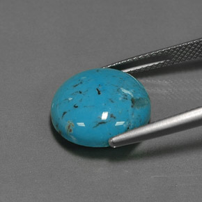 Turchese Blu naturale da 6.66 ct, Taglio rotondo, Opaco
