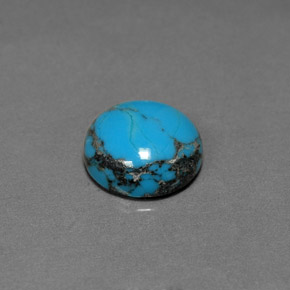 Turchese Blu naturale da 2.47 ct, Taglio rotondo, Opaco