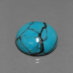 Turchese Blu naturale da 2.56 ct, Taglio rotondo, Opaco