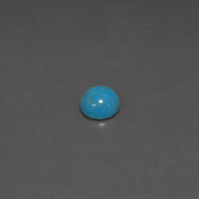 Turchese Blu naturale da 0.39 ct, Taglio rotondo, Opaco