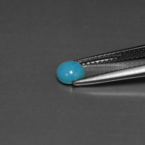Turchese Blu verde naturale da 0.39 ct, Taglio rotondo, Opaco